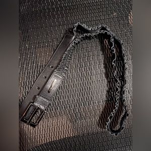 A black Calvin Klein stretchy belt